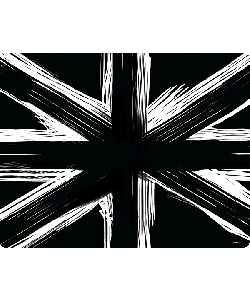 Black UK Flag - Sony Xperia E1 Carcasa Neagra Silicon