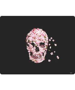 Cherry Blossom Skull - Samsung Galaxy S4 Carcasa Transparenta Silicon