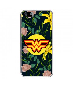 Exotic Wonder Woman - iPhone 5/5S/SE Carcasa Transparenta Silicon