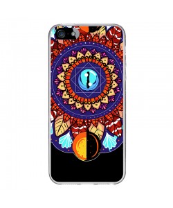Mandala Night - iPhone 5/5S/SE Carcasa Transparenta Silicon