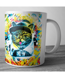 Cana personalizata - Hipster Meow