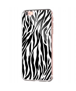 Zebra Labyrinth - iPhone 6 Carcasa Transparenta Silicon