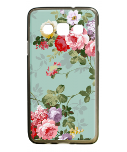 Retro Flowers Wallpaper - Samsung Galaxy A3 Carcasa Silicon Premium