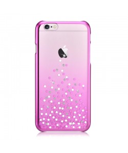 Unique Polka Rose Pink - Comma Carcasa iPhone 6 Plus (cristale si rama electroplacata)