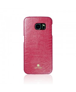 Just Must Croco Red - Samsung Galaxy S6 Edge Carcasa TPU + Piele Eco