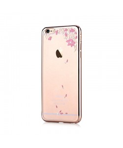 Crystal Vivid Champagne Gold - Devia Carcasa iPhone 6/6S (electroplacat, protectie 360°)