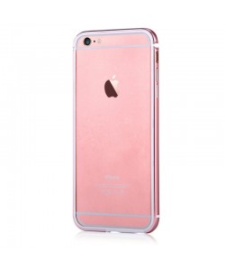 Devia Mighty Rose Gold - iPhone 6/6S Bumper (Aluminiu + Silicon, protectie 360°)