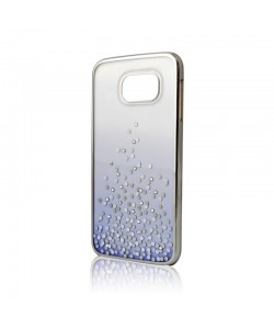 Unique Polka Silver - Comma Samsung Galaxy S6 Carcasa (Cristale Swarovski®, electroplacat)