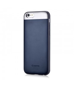 Vivid Leather Blue - Comma iPhone 6 Plus (piele naturala, aluminiu si margini flexibile)