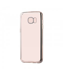 Glitter Soft Champagne Gold - Devia Samsung Galaxy S7 Carcasa Silicon (margini electroplacate)