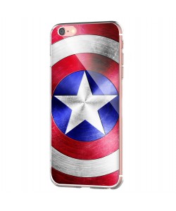 Captain America Logo - iPhone 6 Carcasa Transparenta Silicon