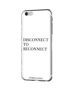 "Disconnect to Reconnect" - Alb - iPhone 6 Plus Carcasa Silicon Premium