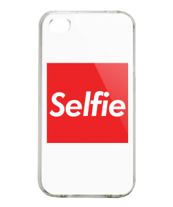 Selfie - iPhone 4/4S Carcasa Alba/Transparenta Plastic