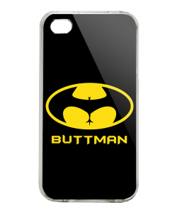Buttman - iPhone 4/4S Carcasa Alba/Transparenta Plastic
