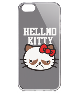 HellNo Kitty - iPhone 5/5S Carcasa Transparenta Silicon