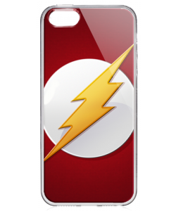 Flash Logo - iPhone 5/5S/SE Carcasa Transparenta Silicon