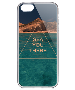 Sea You There - iPhone 5/5S Carcasa Transparenta Silicon