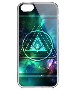 Triangle Galaxy 2 - iPhone 5/5S/SE Carcasa Transparenta Silicon