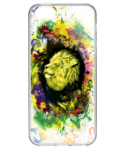 Gold Lion - iPhone 5/5S/SE Carcasa Transparenta Silicon