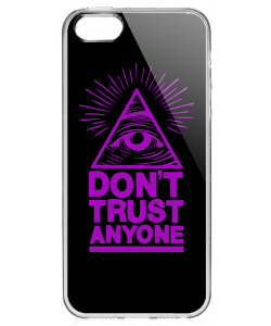 Don't Trust Anyone - iPhone 5/5S/SE Carcasa Transparenta Silicon