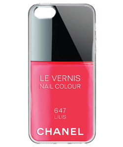 Chanel Lilis Nail Polish - iPhone 5/5S/SE Carcasa Transparenta Silicon