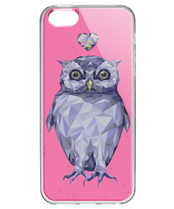 I Love Owls - iPhone 5/5S/SE Carcasa Transparenta Silicon