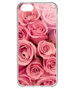 Roses are Pink - iPhone 5/5S/SE Carcasa Transparenta Silicon