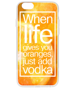 Vodka Orange - iPhone 6 Carcasa Transparenta Silicon