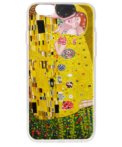 Gustav Klimt - The Kiss - iPhone 6 Plus Carcasa Transparenta Silicon