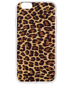 Leopard Print - iPhone 6 Plus Carcasa Transparenta Silicon