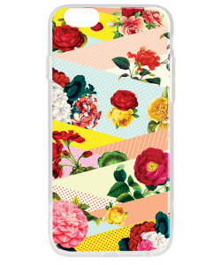 Flowers, Stripes & Dots - iPhone 6 Plus Carcasa Plastic Premium