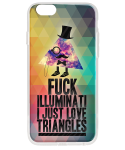 Love Triangles - iPhone 6 Plus Carcasa Transparenta Silicon