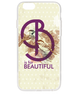 B is for Beautiful - iPhone 6 Carcasa Transparenta Silicon