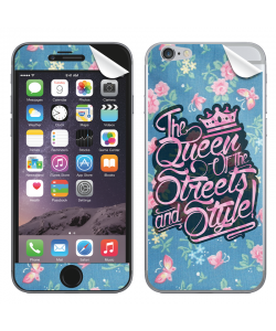 Queen of the Streets - Floral Blue - iPhone 6 Plus Skin