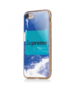 Blue Supreme - iPhone 7 / iPhone 8 Carcasa Transparenta Silicon