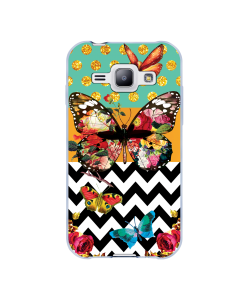 Butterfly Contrast - Samsung Galaxy J1 Carcasa Silicon 