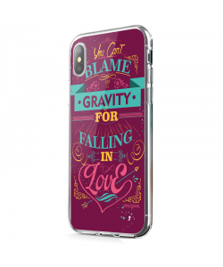 Falling in Love - iPhone X Carcasa Transparenta Silicon