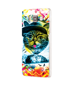 Hipster Meow - Samsung Galaxy J5 Carcasa Silicon 