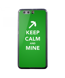 Keep calm and Mine - Huawei P10 Carcasa Transparenta Silicon