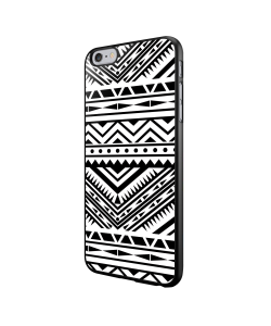 Tribal Black & White - iPhone 6/6S Carcasa Neagra TPU