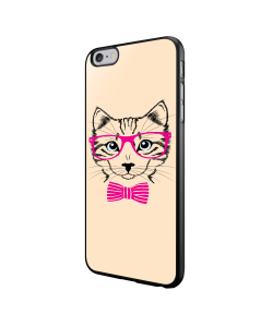 Hipster Cat - iPhone 6/6S Carcasa Neagra TPU