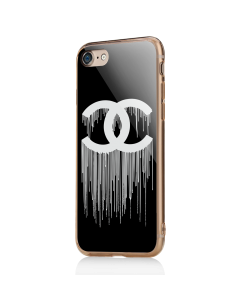 Chanel Drips - iPhone 7 / iPhone 8 Carcasa Transparenta Silicon
