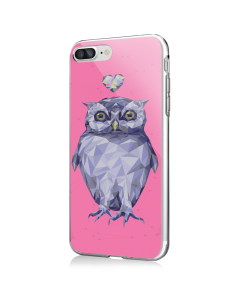 I Love Owls - iPhone 7 Plus / iPhone 8 Plus Carcasa Transparenta Silicon