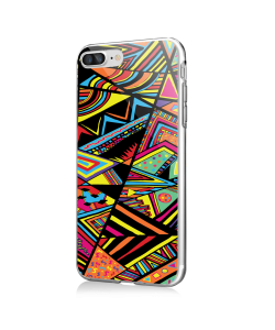 Patchy Stripes - iPhone 7 Plus / iPhone 8 Plus Carcasa Transparenta Silicon