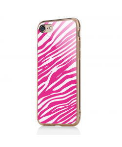 Pink Zebra - iPhone 7 / iPhone 8 Carcasa Transparenta Silicon