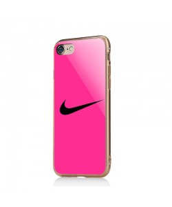 Pink Nike - iPhone 7 / iPhone 8 Carcasa Transparenta Silicon