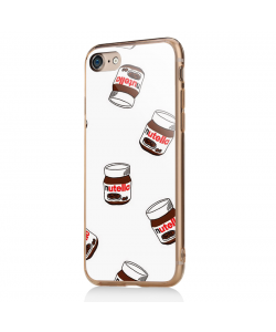 Nutella Pattern - iPhone 7 / iPhone 8 Carcasa Transparenta Silicon