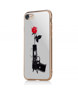 Flower Gun - iPhone 7 / iPhone 8 Carcasa Transparenta Silicon