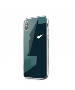 Batman Grey & Black - iPhone X Carcasa Transparenta Silicon