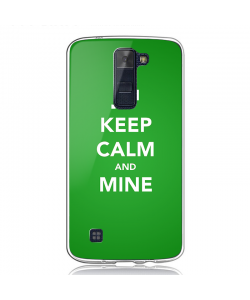 Keep Calm and Mine - LG K8 Carcasa Transparenta Silicon